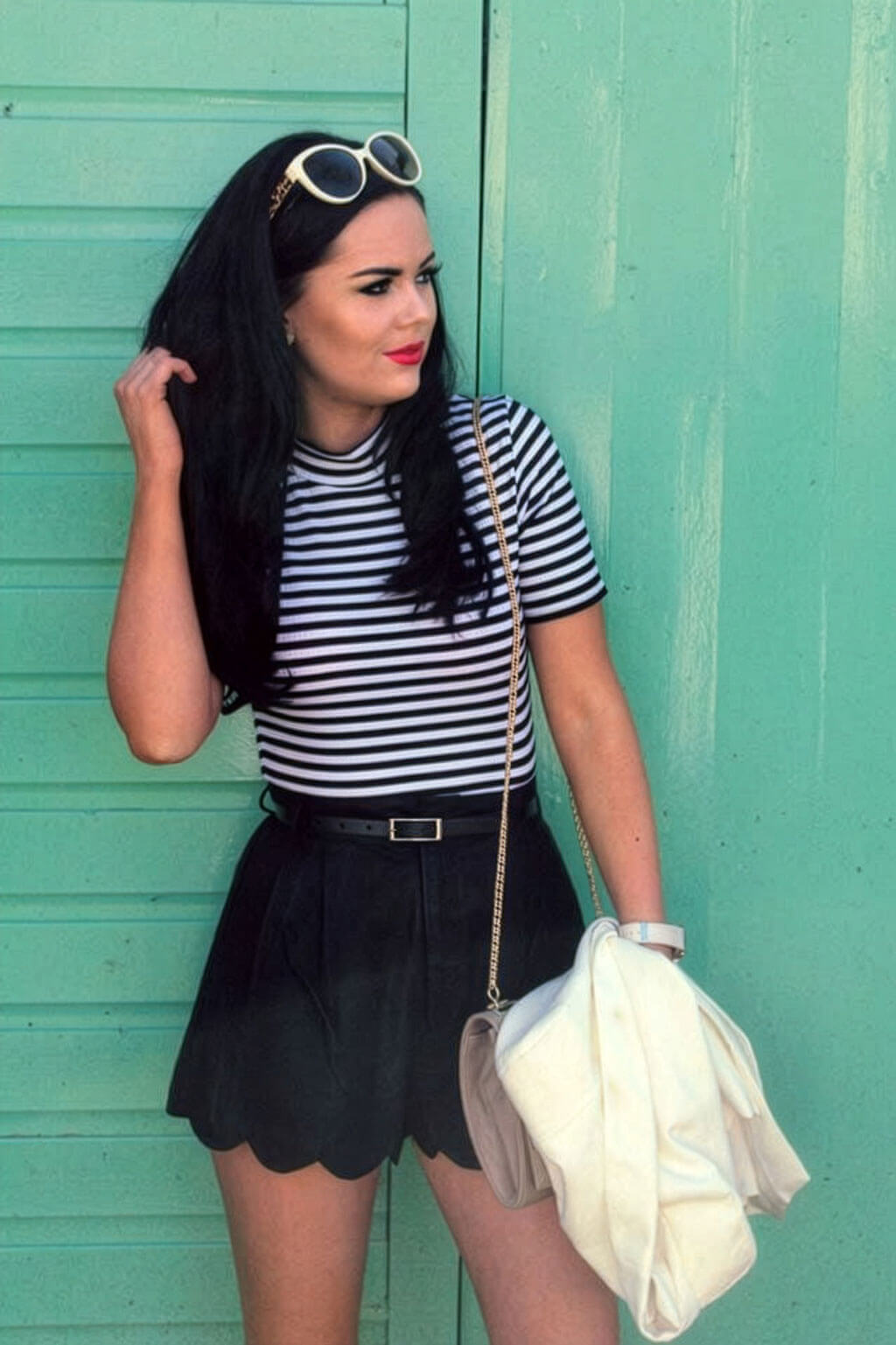 Black half wig hairpiece (3/4 wig), long layers: Aislynn black 1b