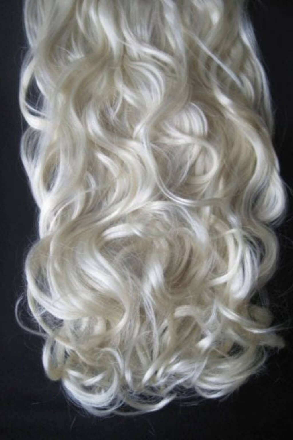 Clip-in hair extensions, 6 piece, full head, 150g light blonde 613