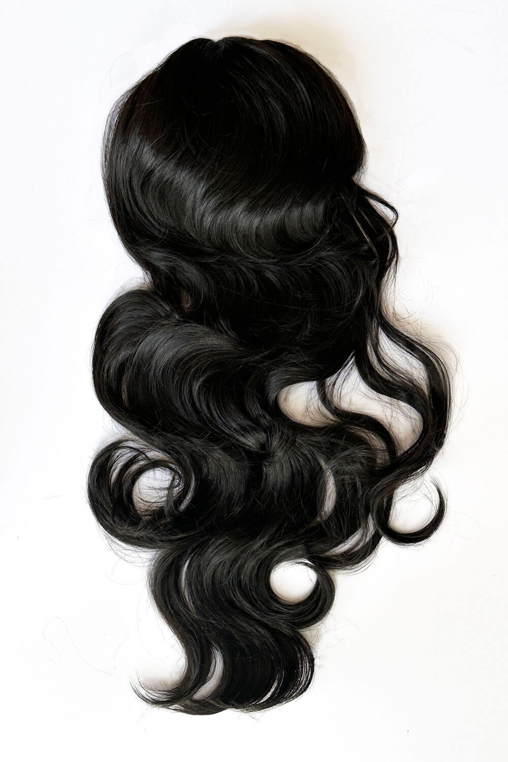 Double volume hairpiece extension: Naomi black 1B
