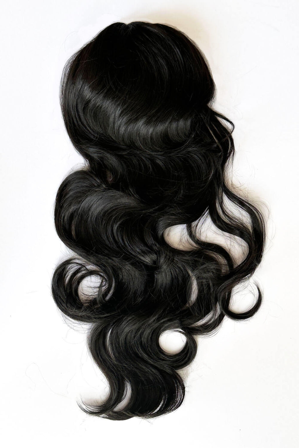 Double volume hairpiece extension: Naomi black 1B