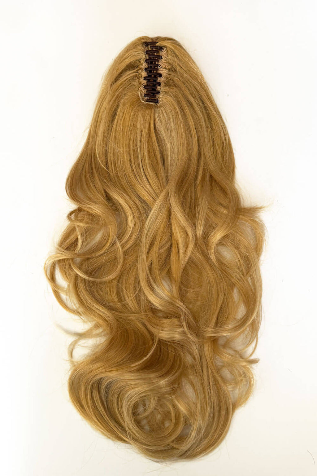 Clip-in ponytail hairpiece extension: Olivia golden blonde 24BH613