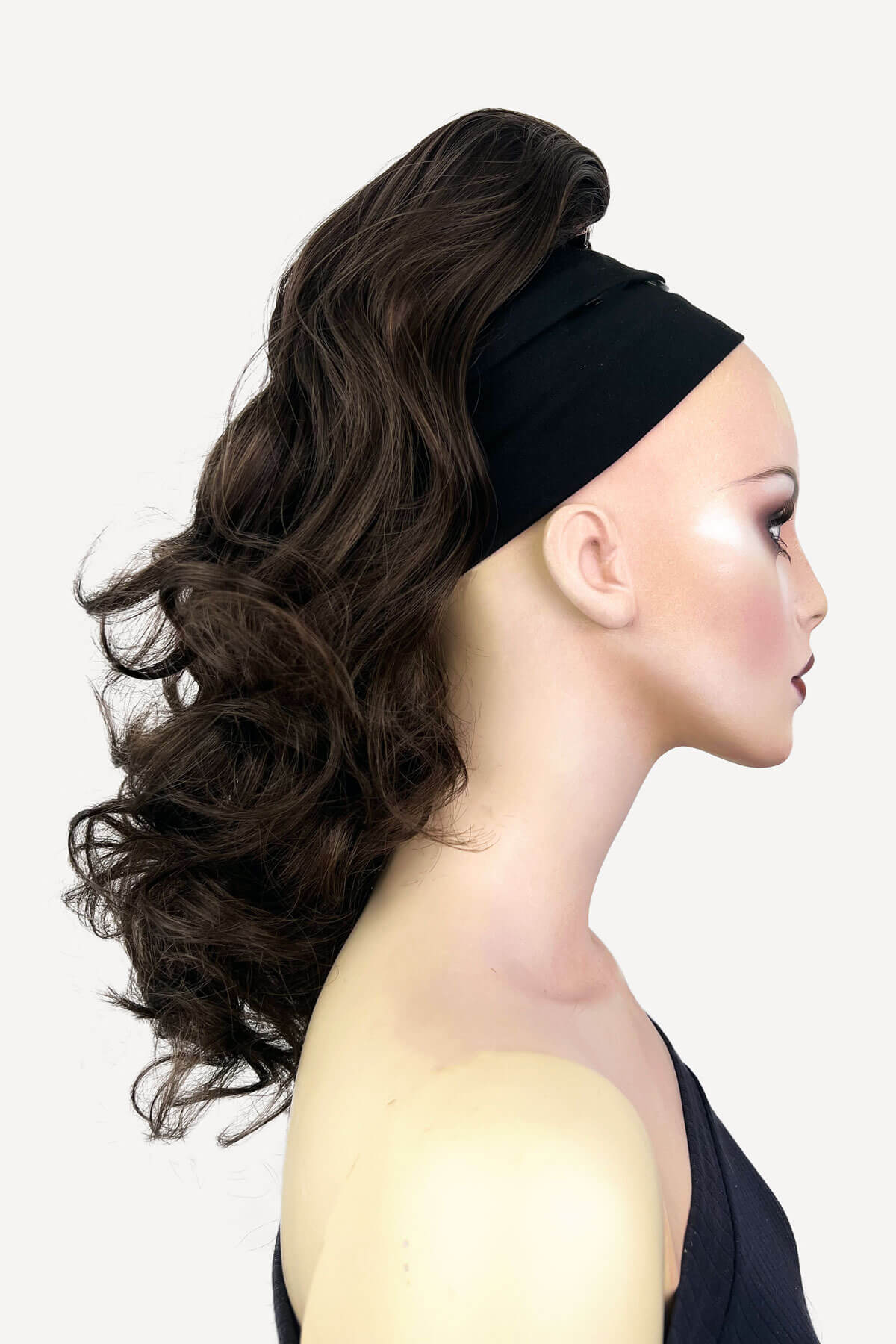 Curly ponytail hairpiece extension: Katy chestnut brown 8