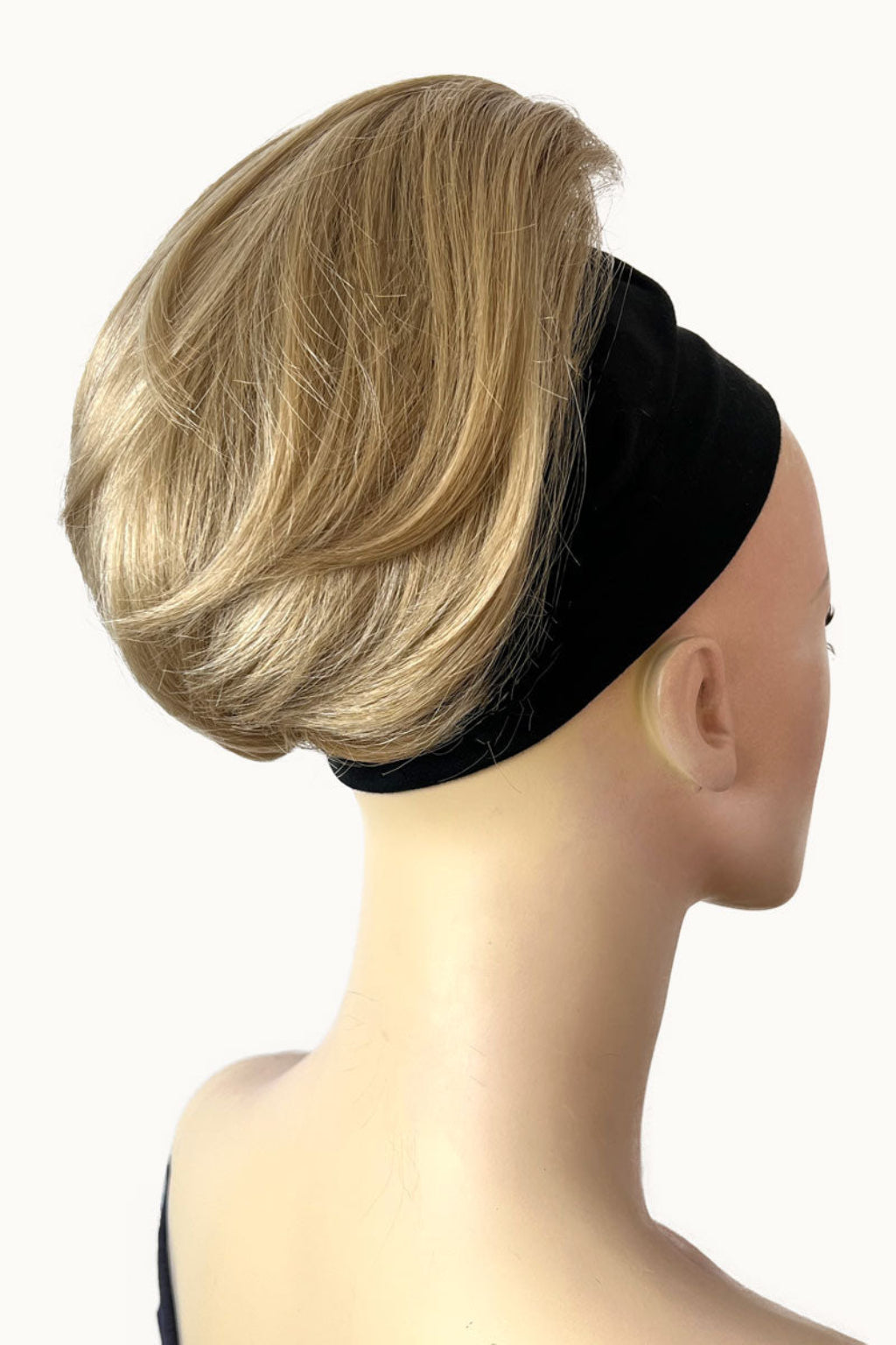 Short ponytail extension hairpiece, straight, full & bouncy: Tanaya blonde 24H613