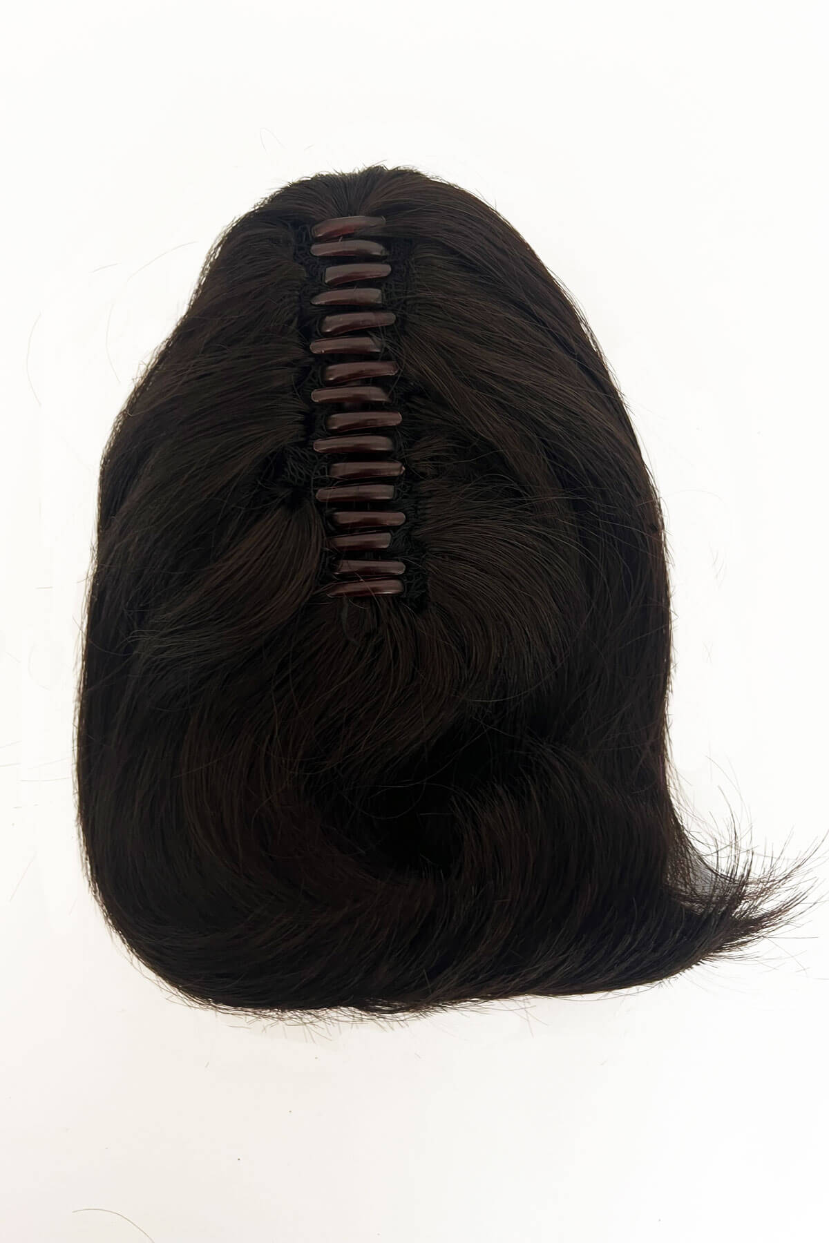 Short beehive ponytail hairpiece. Sherri dark brown 4
