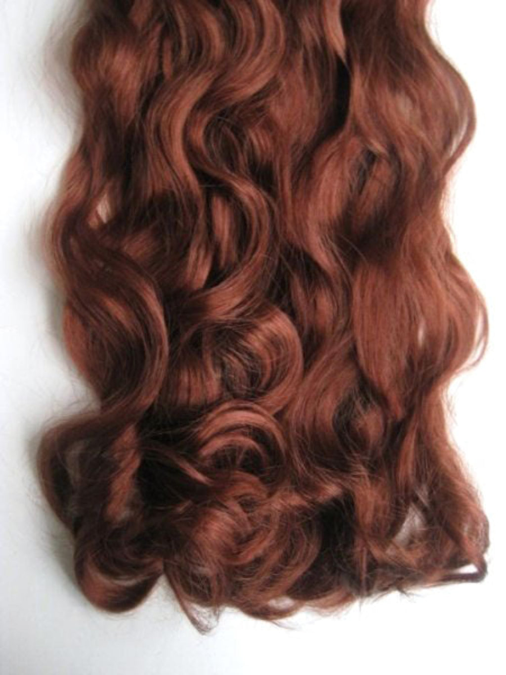 Clip-in hair extensions, 6 piece, full head, 150g copper 130