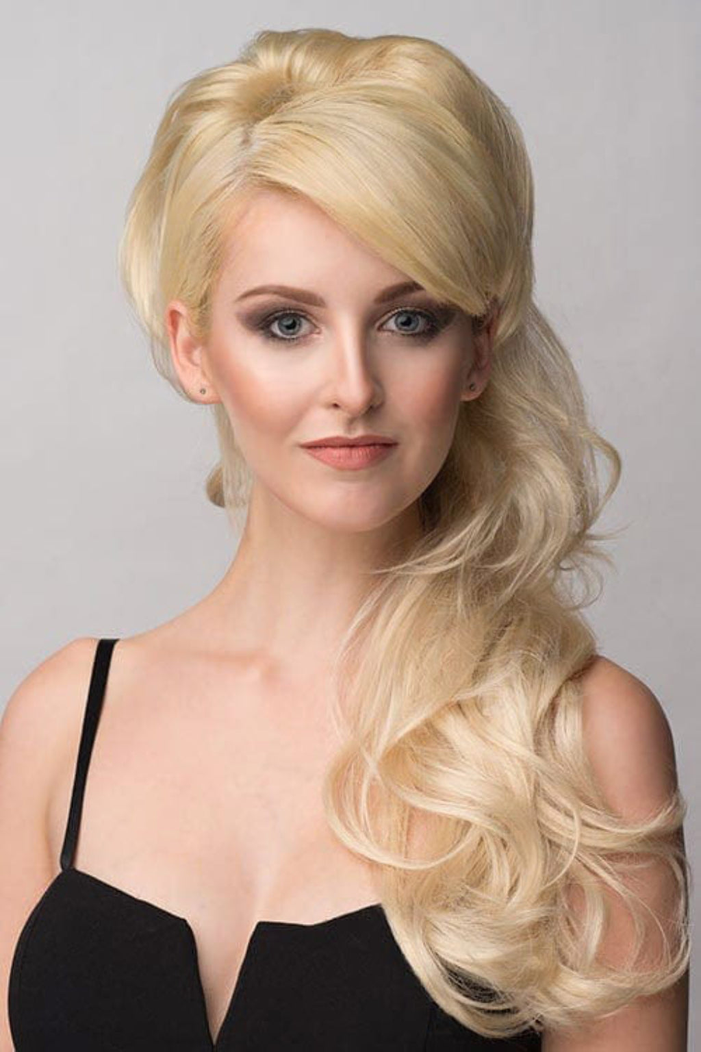 Double volume hairpiece extension: Naomi platinum blonde 1001