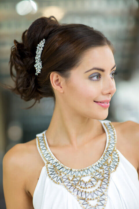 Clip in hairpiece, ponytail, short, flexihair: Leela brown 27