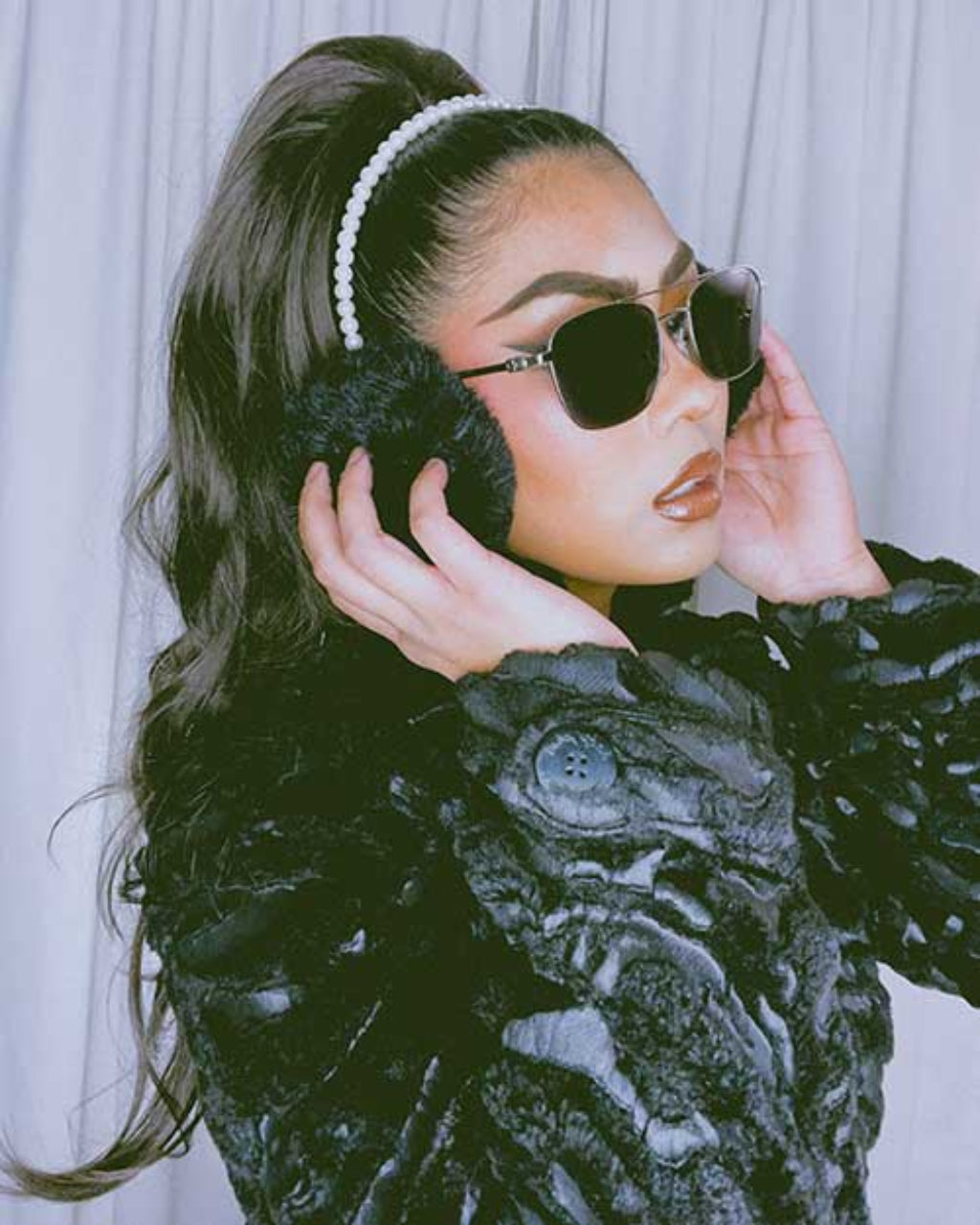 Clip-in ponytail hairpiece extension: Olivia dark brown 4