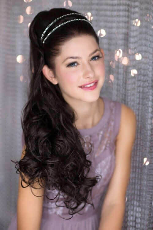 Extension clip on long ponytail hairpiece, curly: Sara black 1B