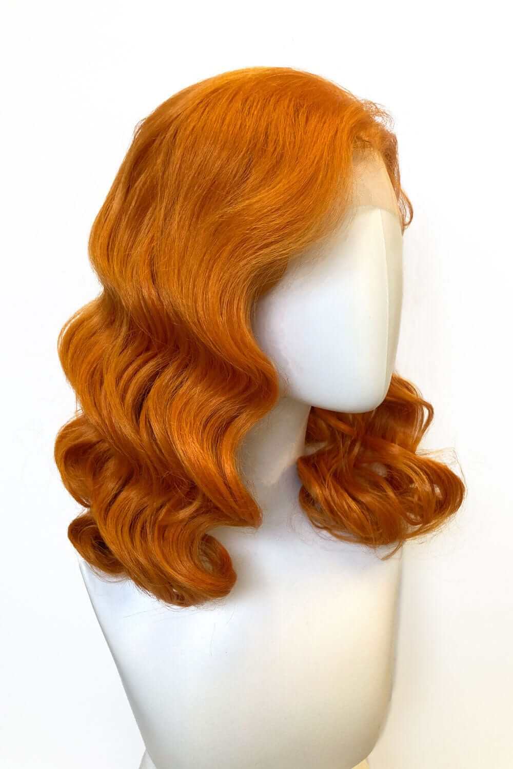Ginger pinup lace front wig, Dita Von Teese style vintage style wig with finger waves Lula