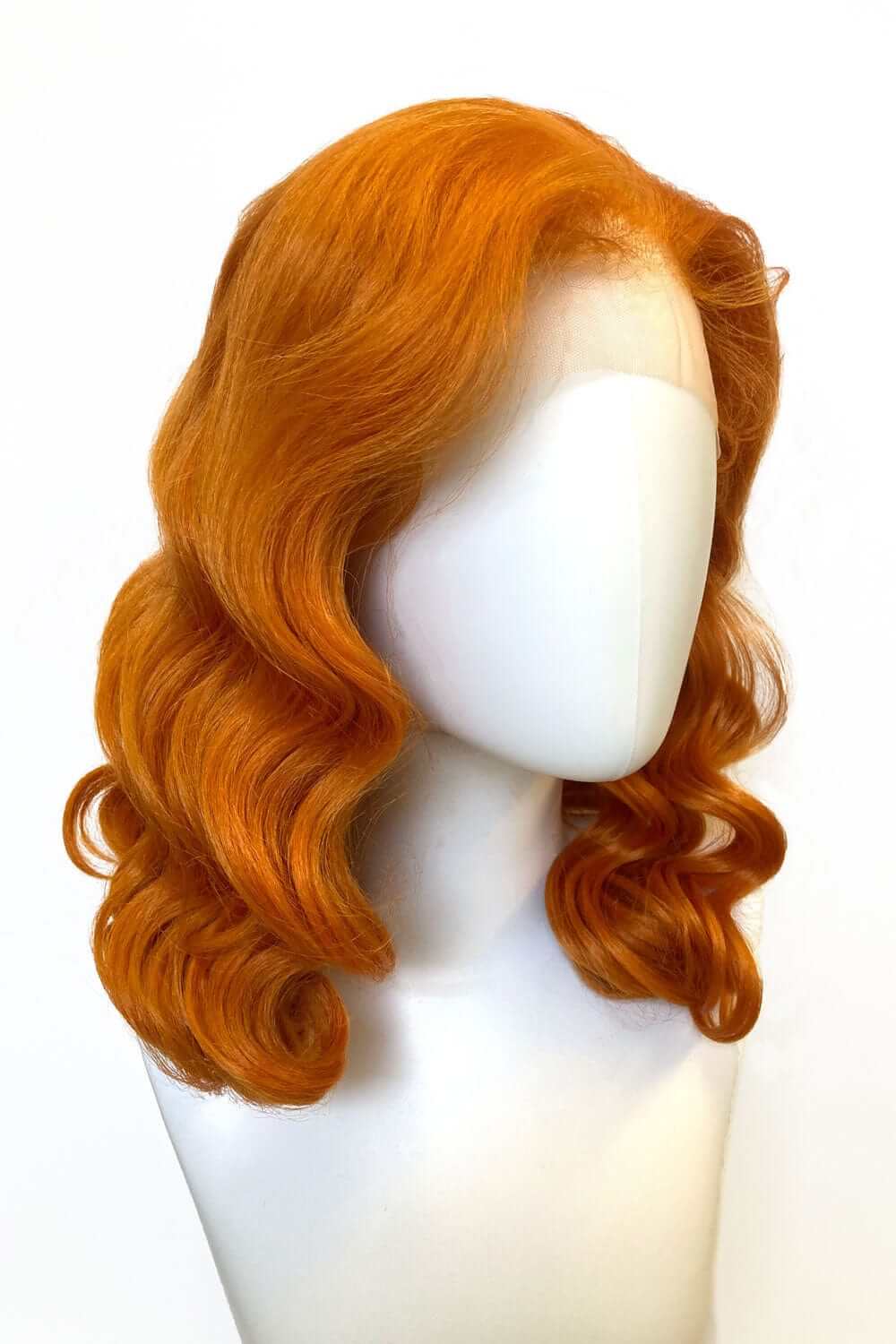 Ginger pinup lace front wig, Dita Von Teese style vintage style wig with finger waves Lula