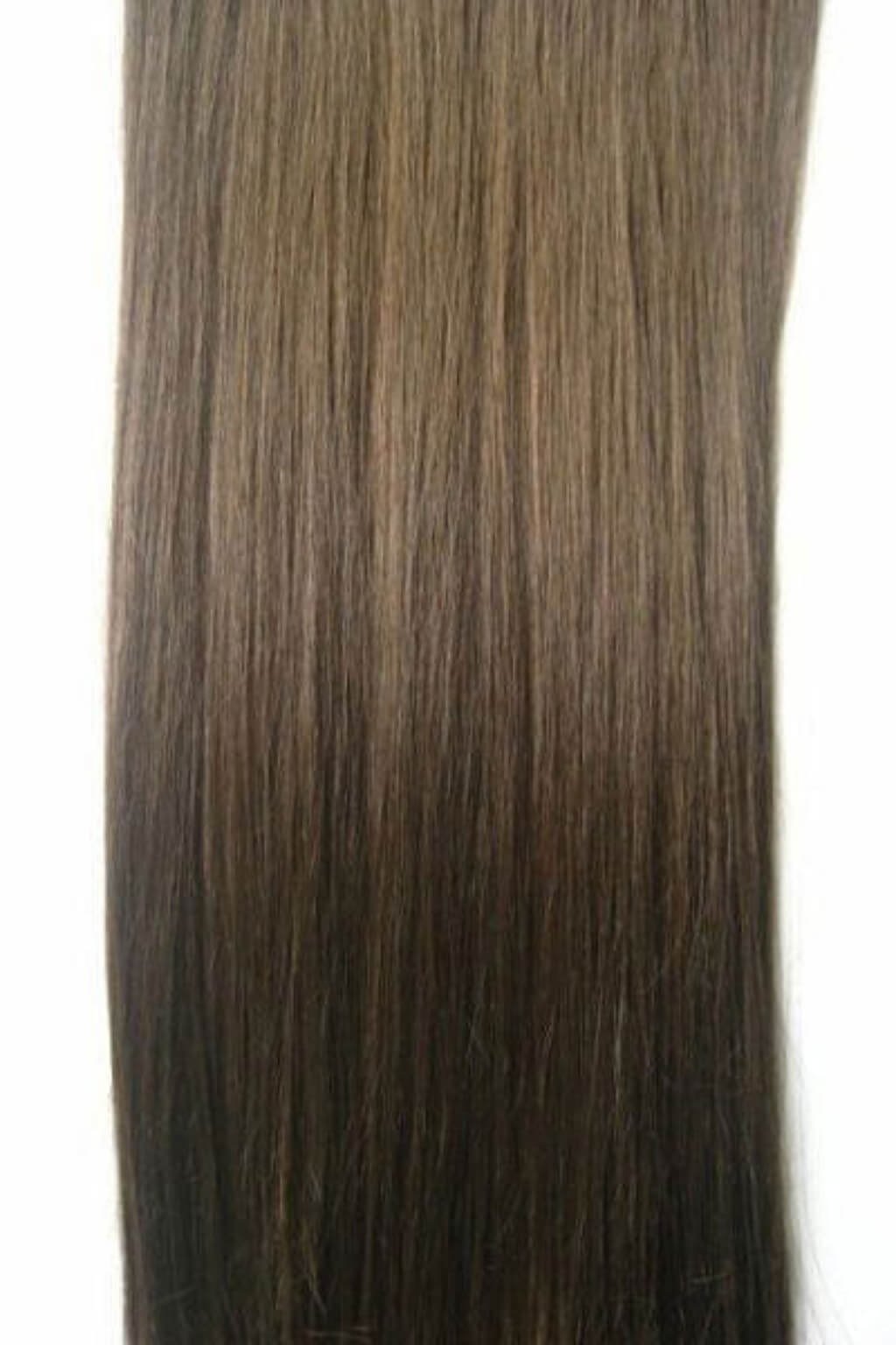 Clip-in hair extensions, 6 piece, full head, 150g brown 10