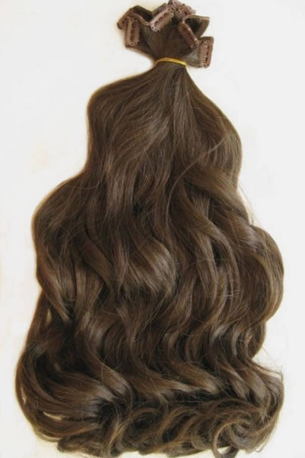 Clip-in hair extensions, 6 piece, full head, 150g chestnut brown 8