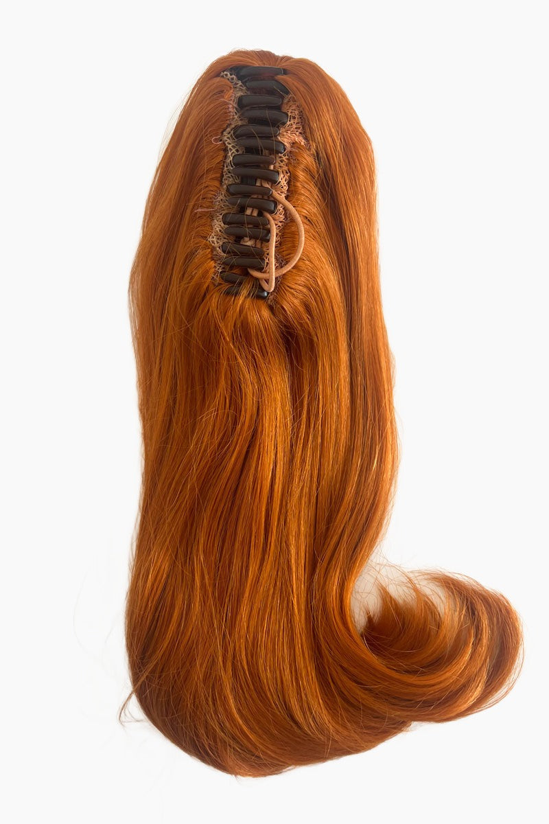 Ponytail hairpiece, shoulder length with flick/flip, retro 1960s style: Ariana Ginger