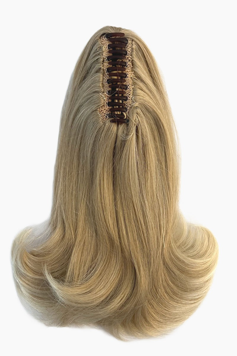 Ponytail hairpiece, shoulder length with flick/flip, retro 1960s style: Ariana blonde 613T24