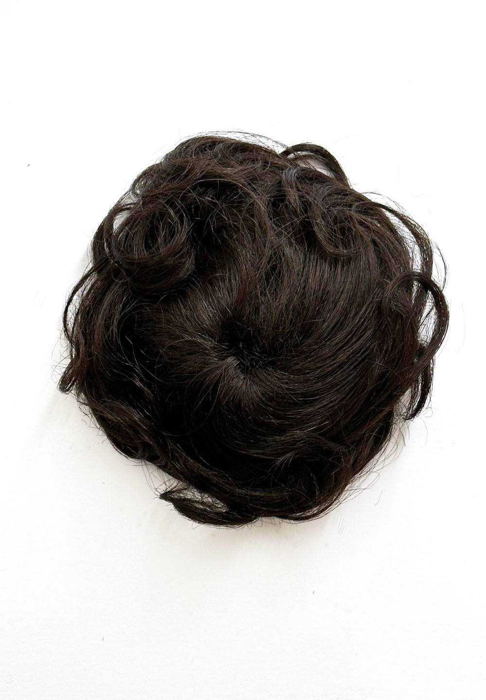 Curly bun hairpiece, rockabilly style: Toni dark brown 4