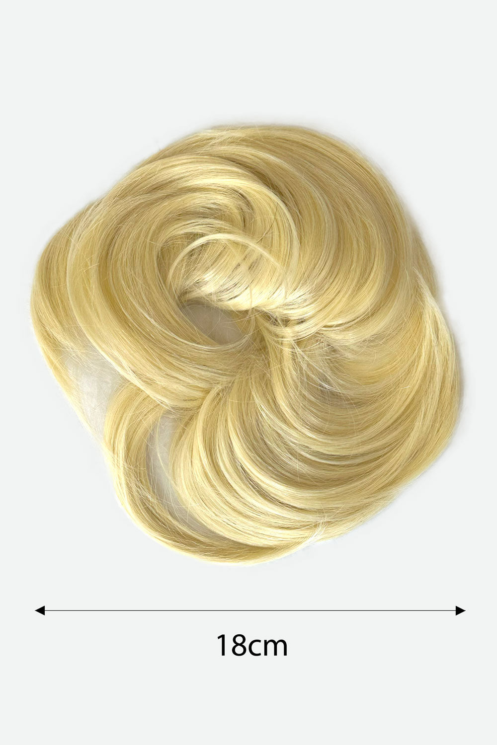Scrunchie bun hairpiece, easy updo messy bun: Betsy champagne blonde 613