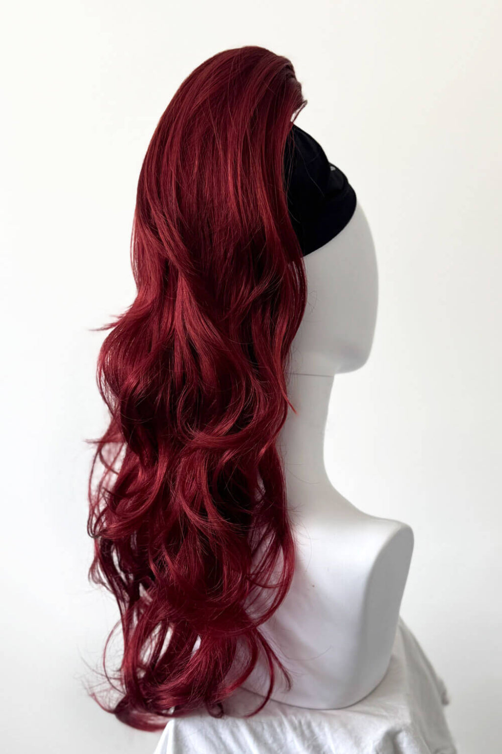 Clip-in ponytail hairpiece extension: Olivia cherry red and auburn 350-39