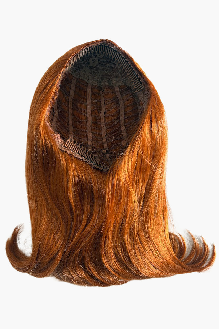 1960s half wig hairpiece, flicked, hair flip: Philippa ginger
