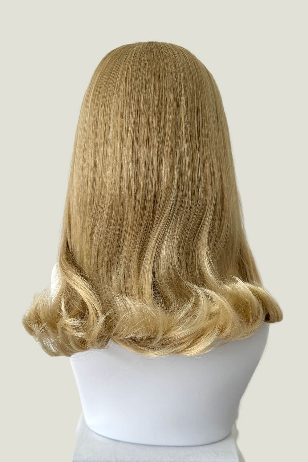 1960s half wig hairpiece, flicked, hair flip: Philippa blonde 613T24