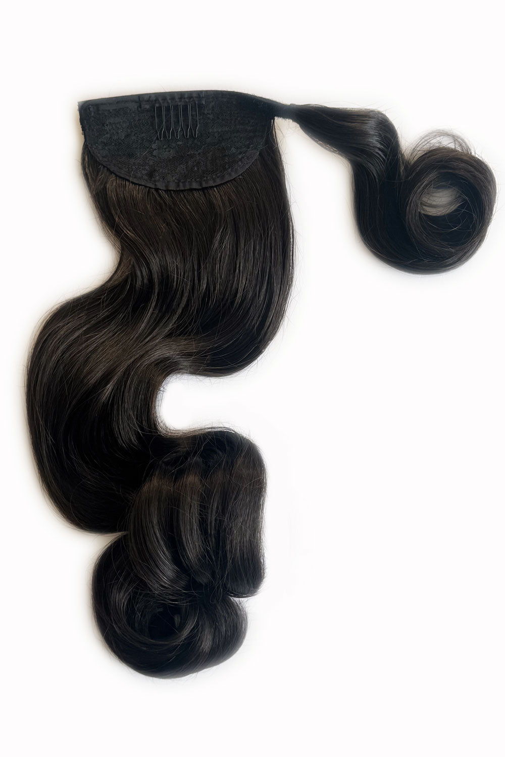 Long ponytail with vintage waves: Kitrysha dark brown 4