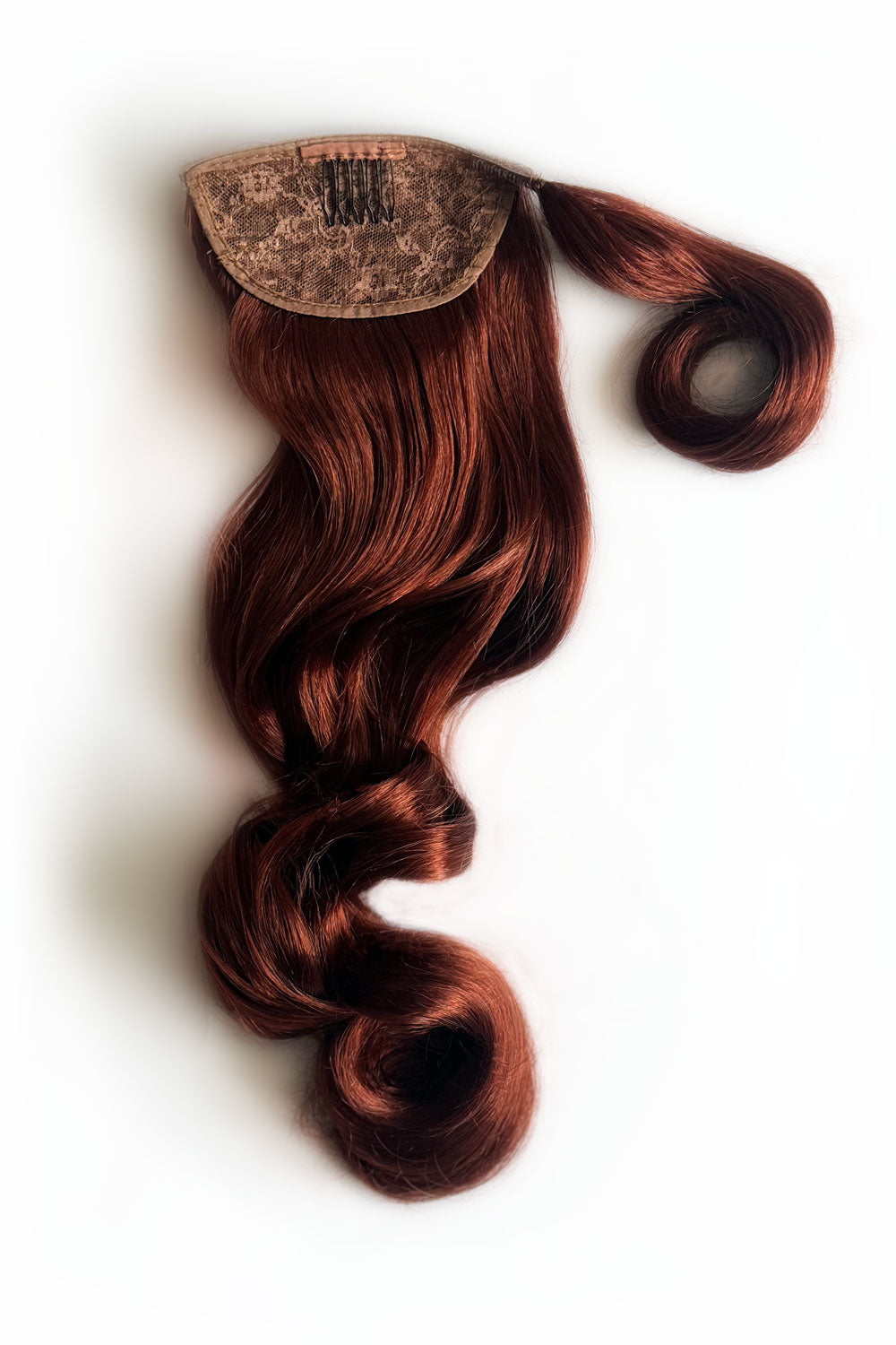 Long ponytail hairpiece with vintage waves: Kitrysha -copper 130