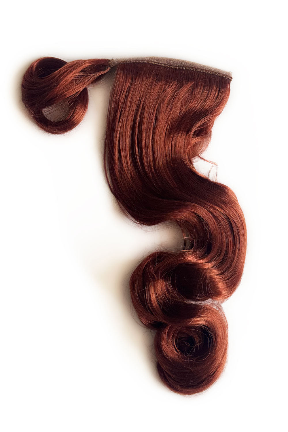 Long ponytail hairpiece with vintage waves: Kitrysha -copper 130