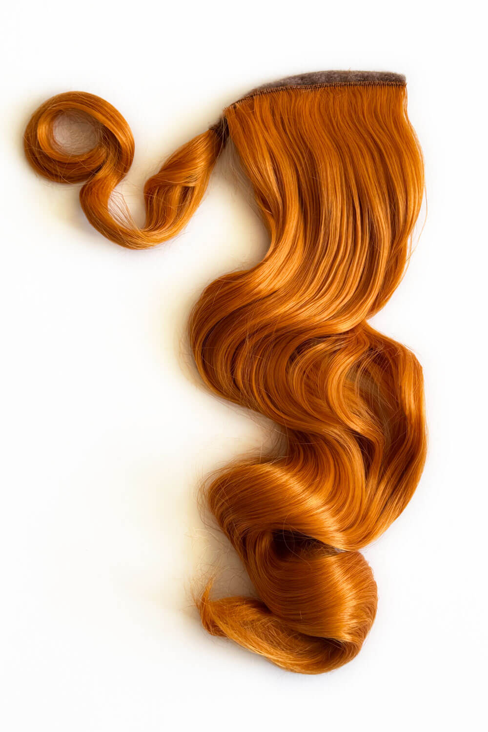 Long ponytail hairpiece with vintage waves: Kitrysha - ginger