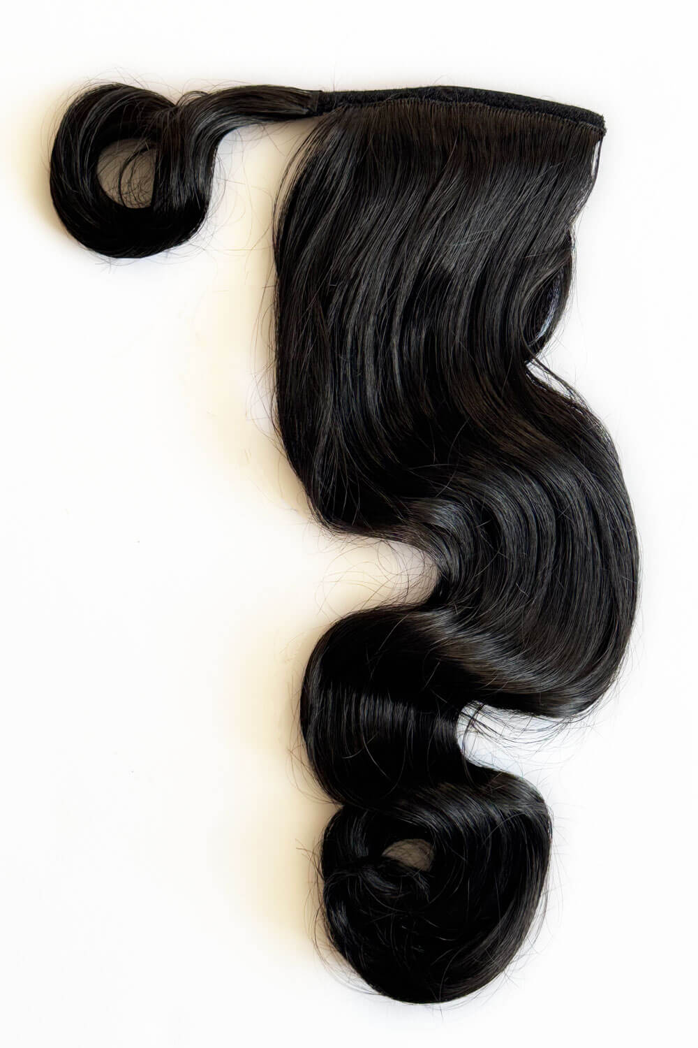 Long ponytail hairpiece with vintage waves: Kitrysha - Black 1B 