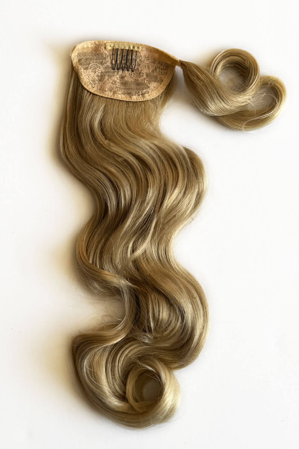 Long ponytail hairpiece with vintage waves: Kitrysha - blonde 613T24
