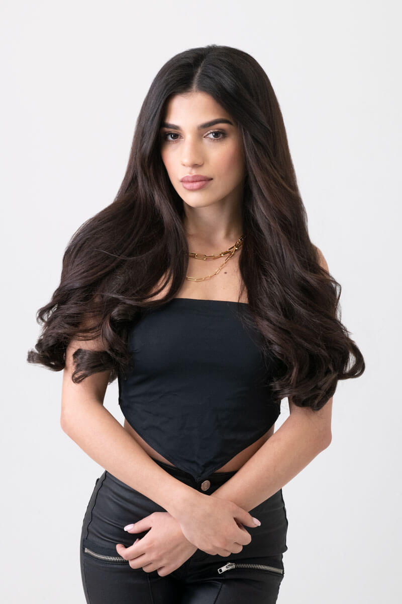 5 piece synthetic hair extension set, 18 inches long, 260g