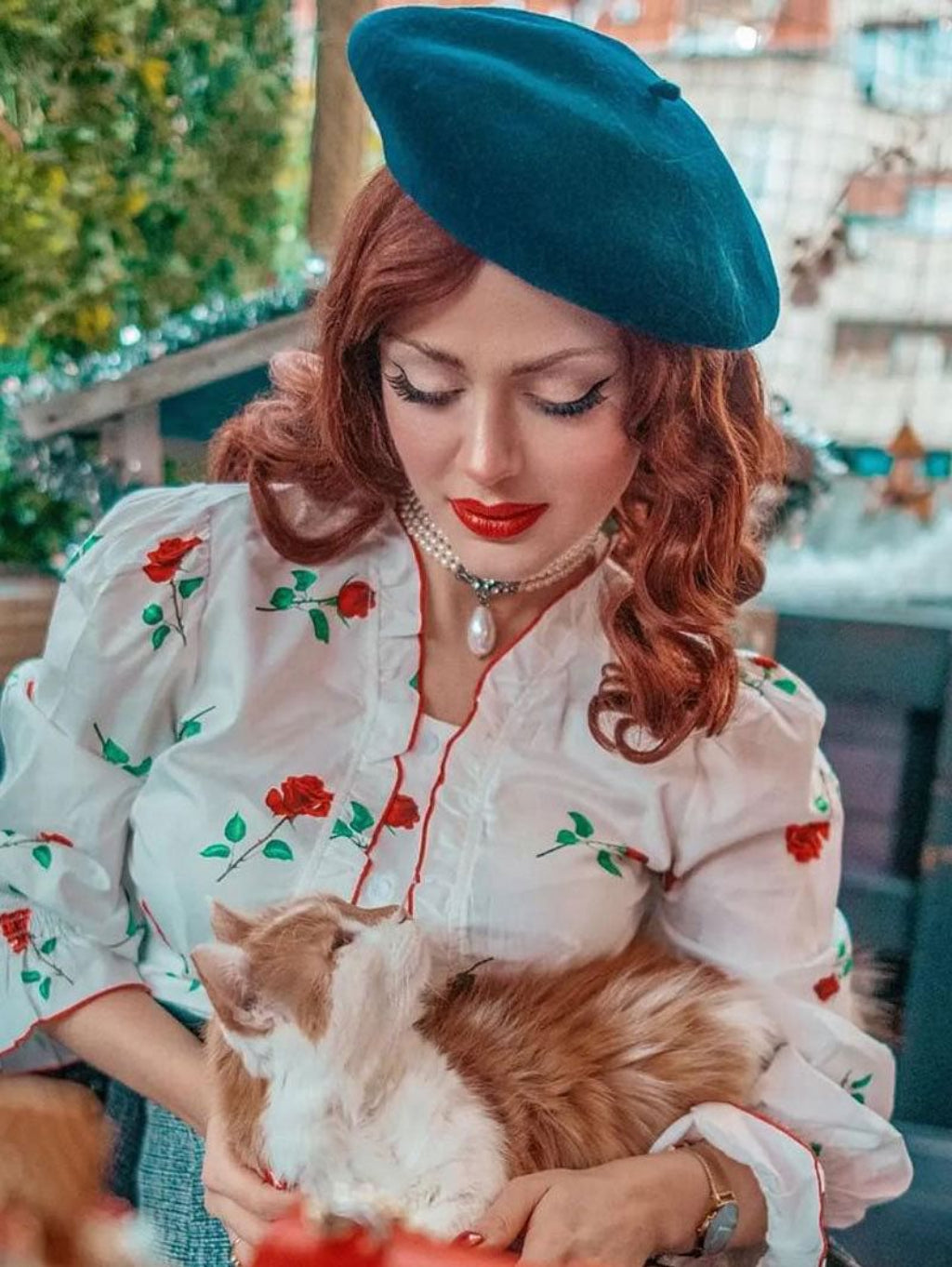 AnnabellesWigs Copper red 40s style wig, wavy: Banbury copper red 40s style wig